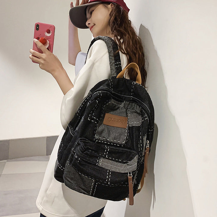 Vintage Denim Backpack