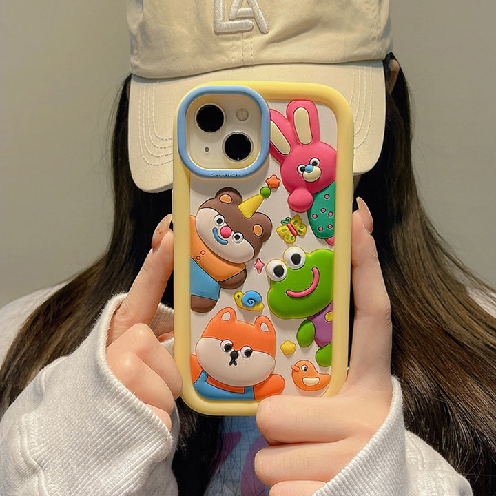 Cute 3D Cartoon Animal iPhone Case