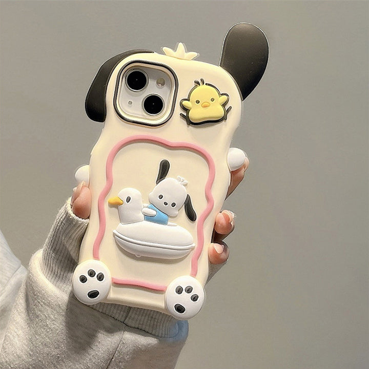 3D Cartoon Puppy iPhone Case