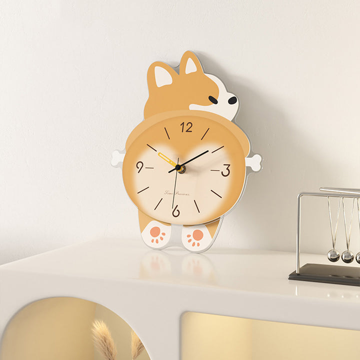 Cute Corgi Wall Clock