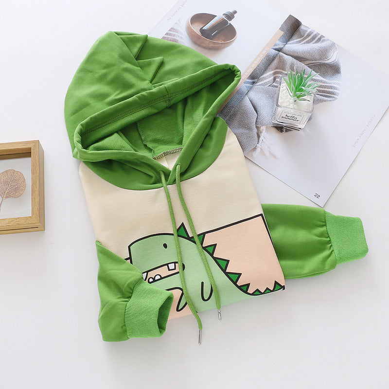Cute Dinosaur Cartoon Print Hoodie