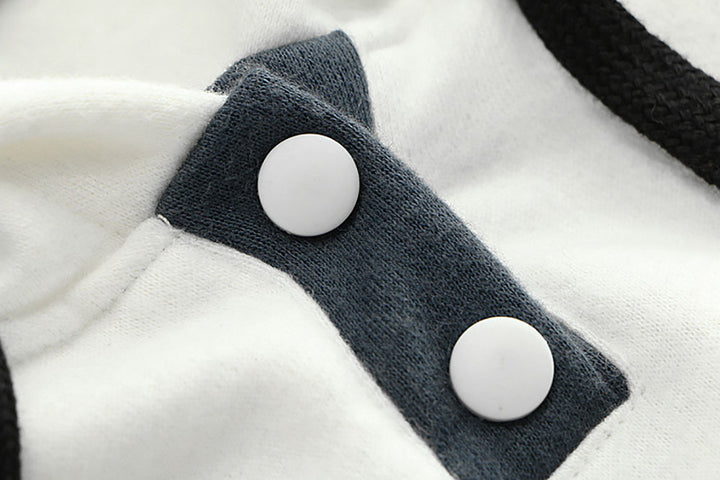 Cartoon Kitty Embroidery Hoodie with Pocket