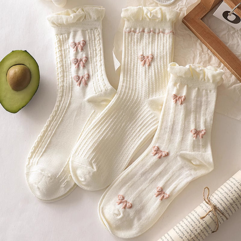 Japanese Bow Summer Socks