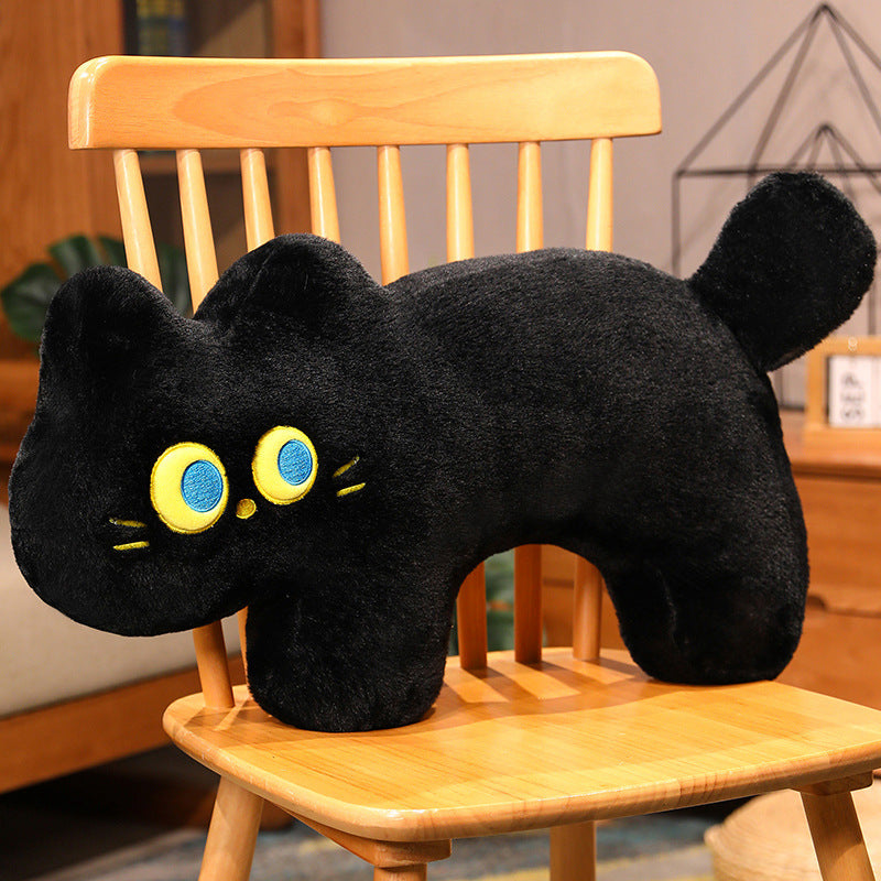 Adorable Black Cat Long Pillow