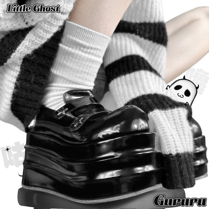 Gothic Punk Ghost Platform Shoes