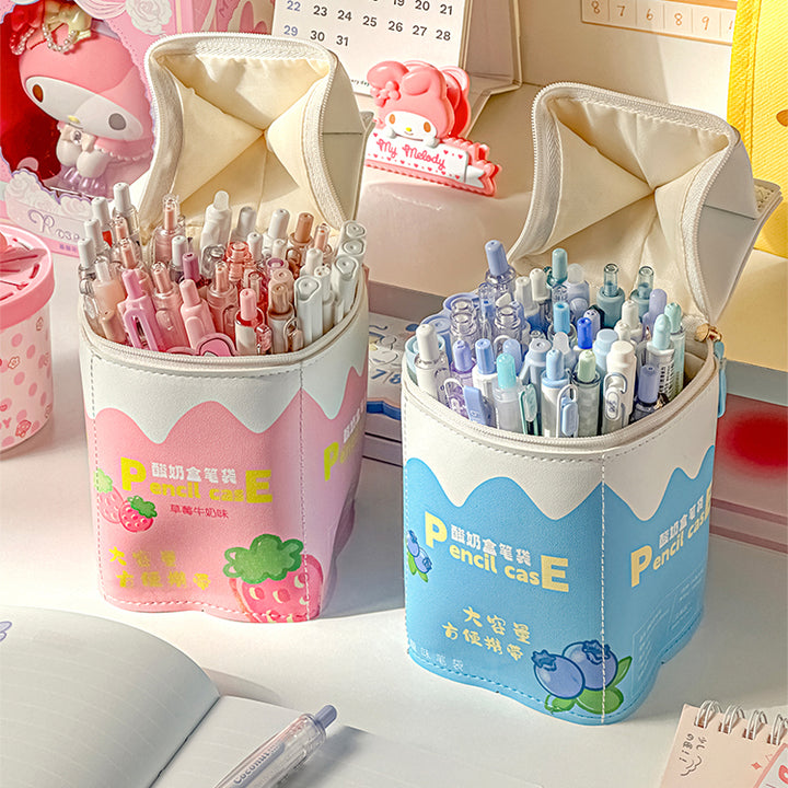 Cute Milk Box Pencil Case