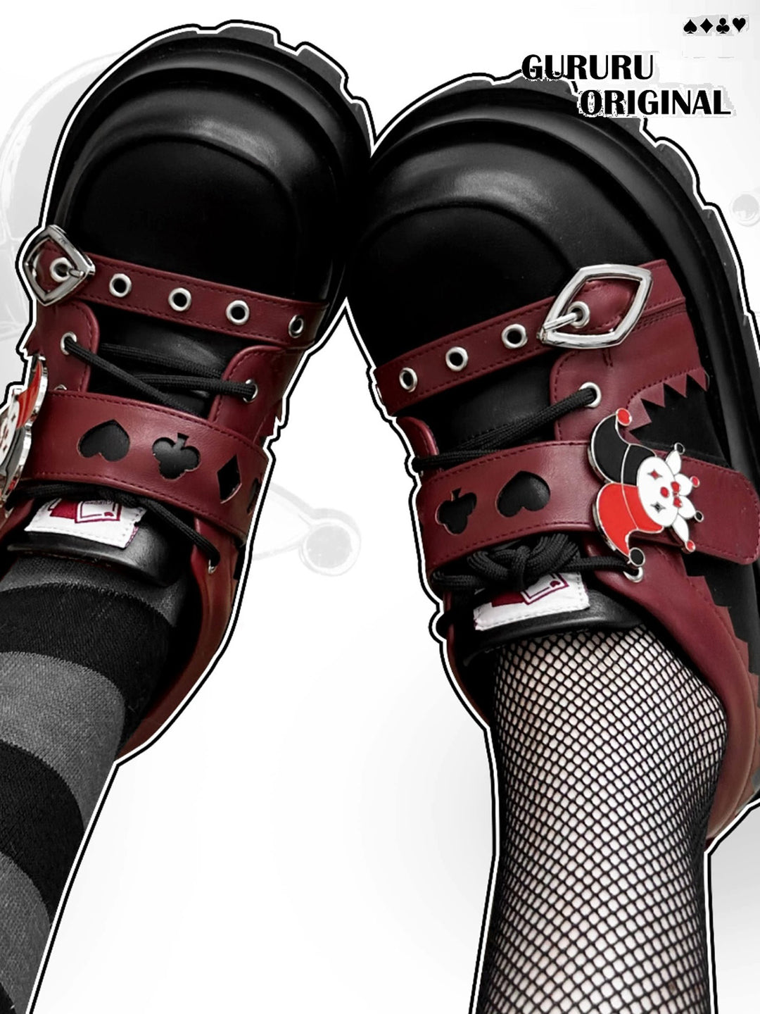 Punk poker-themed Platform Shoes