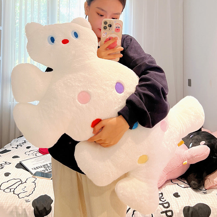 Cute Polka Dot Cat Plush Pillow