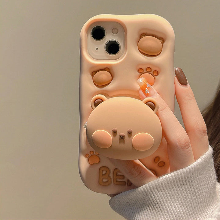 Cute Bear Pattern iPhone Case