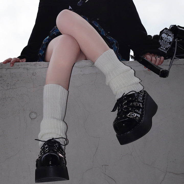 Punk Gothic buckle Platform shoes