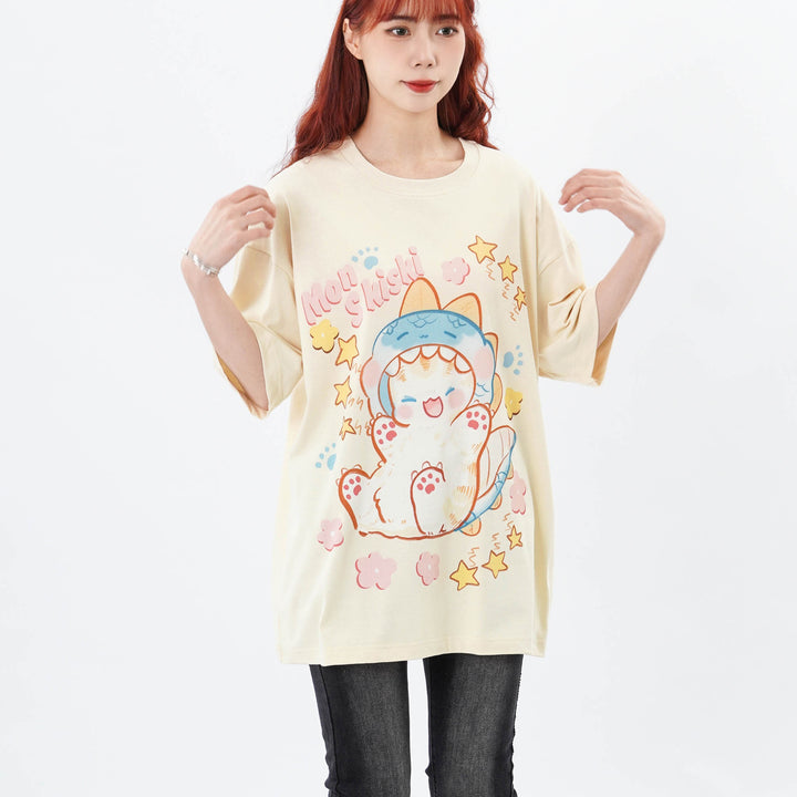 Cute Cartoon Dinosaur Baby Cotton Short Sleeve T-shirt