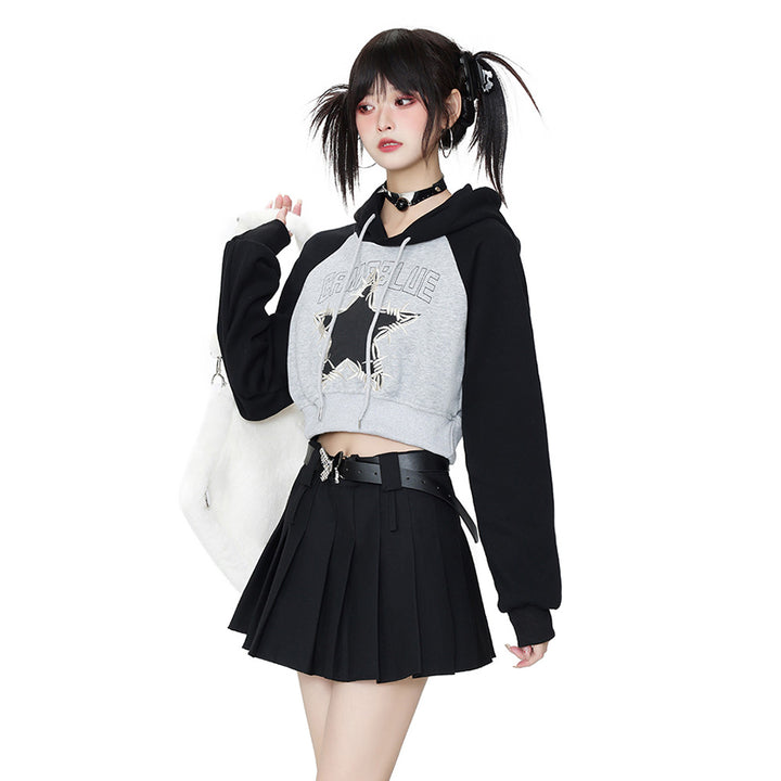 Cool style star embroidery sweatshirt