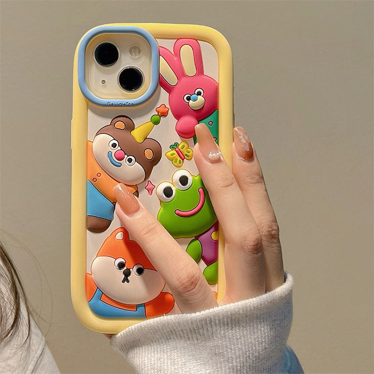 Cute 3D Cartoon Animal iPhone Case