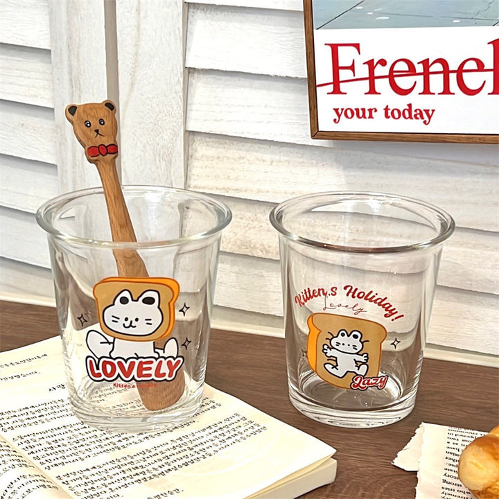 Adorable Kitten's Holiday Glass Cups - Lovely & Lazy Designs
