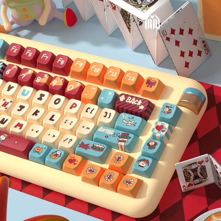 Cat Circus Theme Keycap Set for Mechanical Keyboards