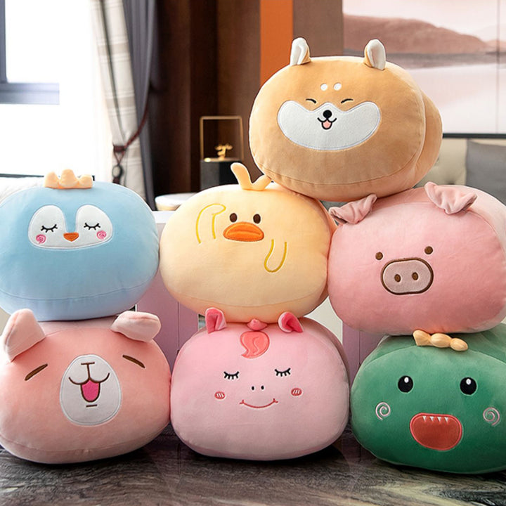 Cute Animal Fruit Plush Pillow Hand Warmer