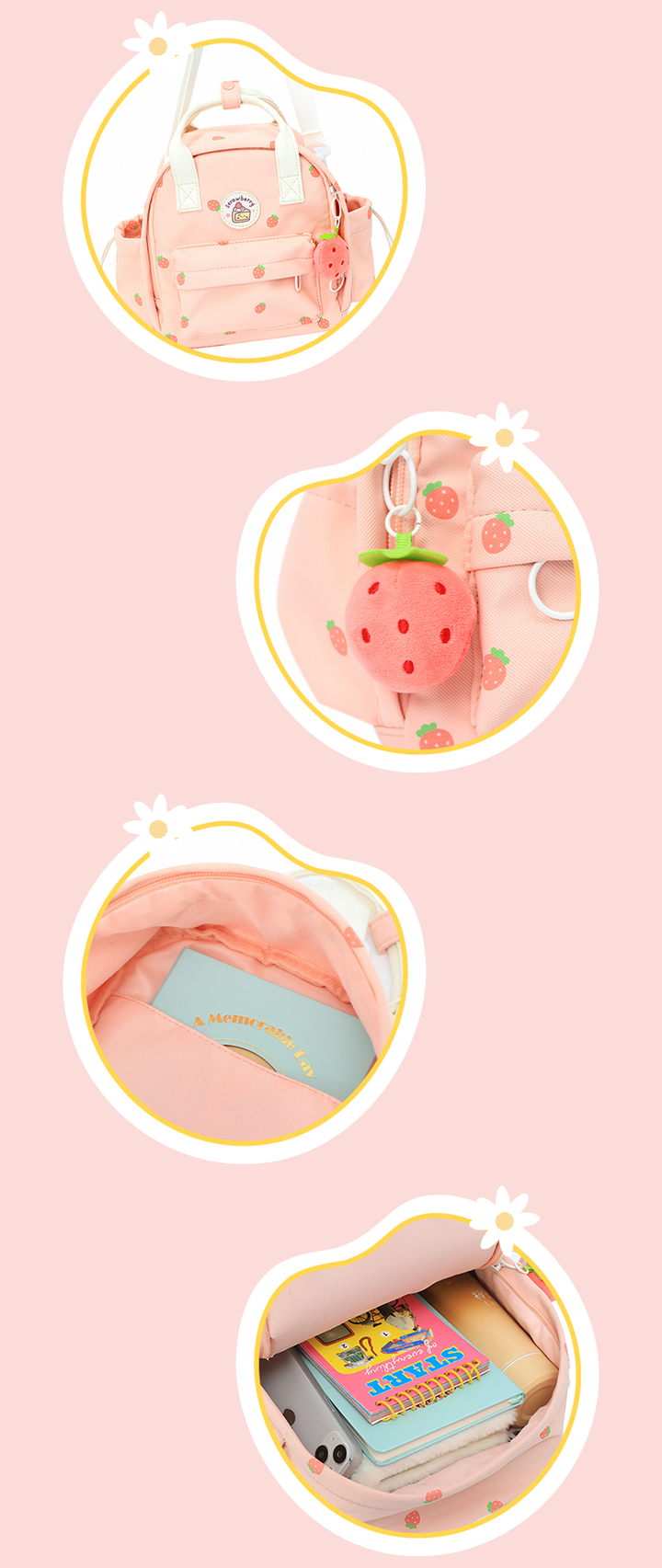 Strawberry Tote Backpack