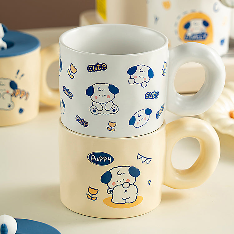 Cute Cartoon Puppy Ceramic Mug