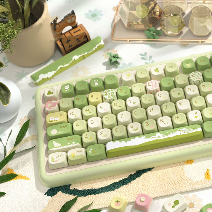 Green Forest Theme Keycap Set for Mechanical Keyboards