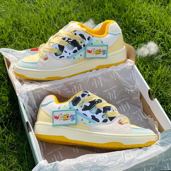 Cow-Themed Puffer Shoes