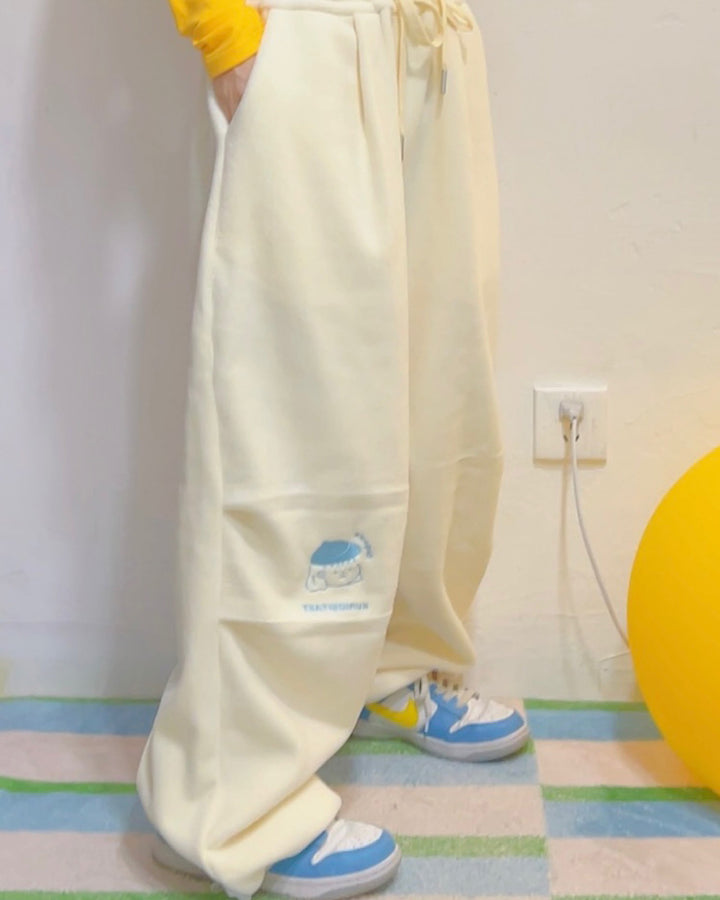 American-style Loose Inner Fleece Thick Pants