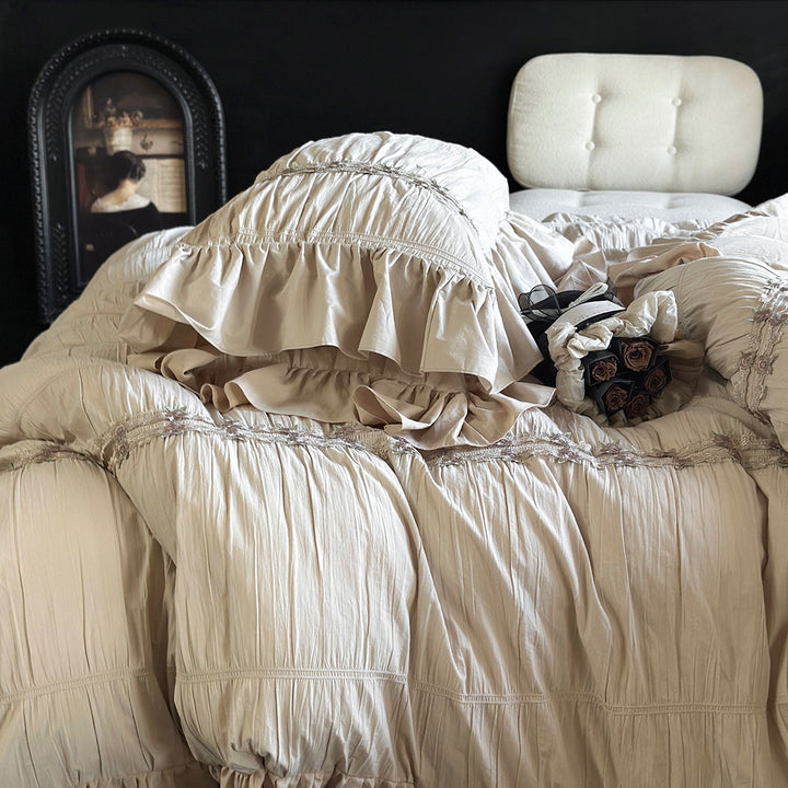 Country Farmhouse Style Ruffle Bedding Set