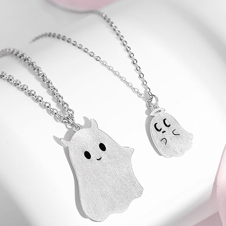 Cute Silver Little Monster Necklace