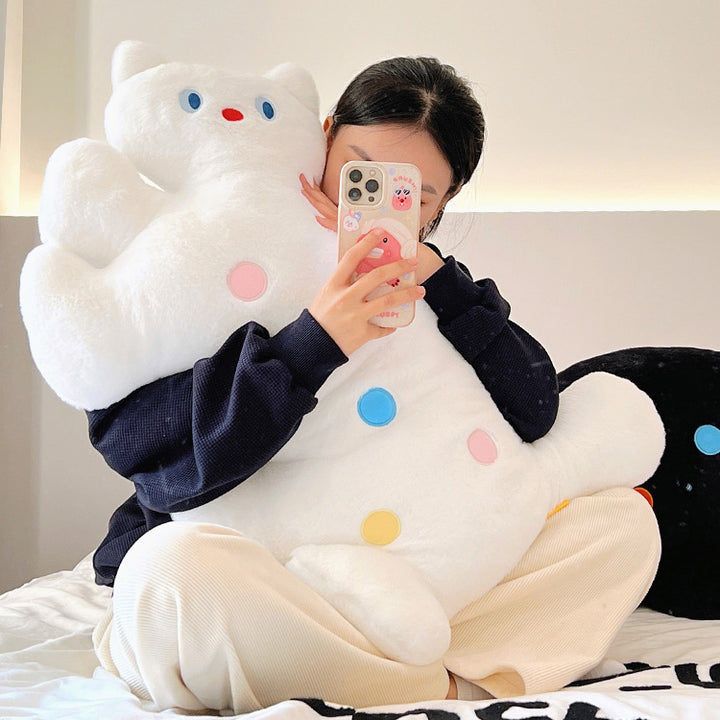 Cute Polka Dot Cat Plush Pillow