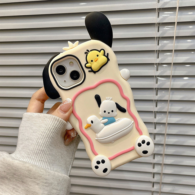 3D Cartoon Puppy iPhone Case