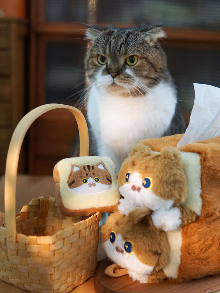 Cute Plush Cat Tissue Box