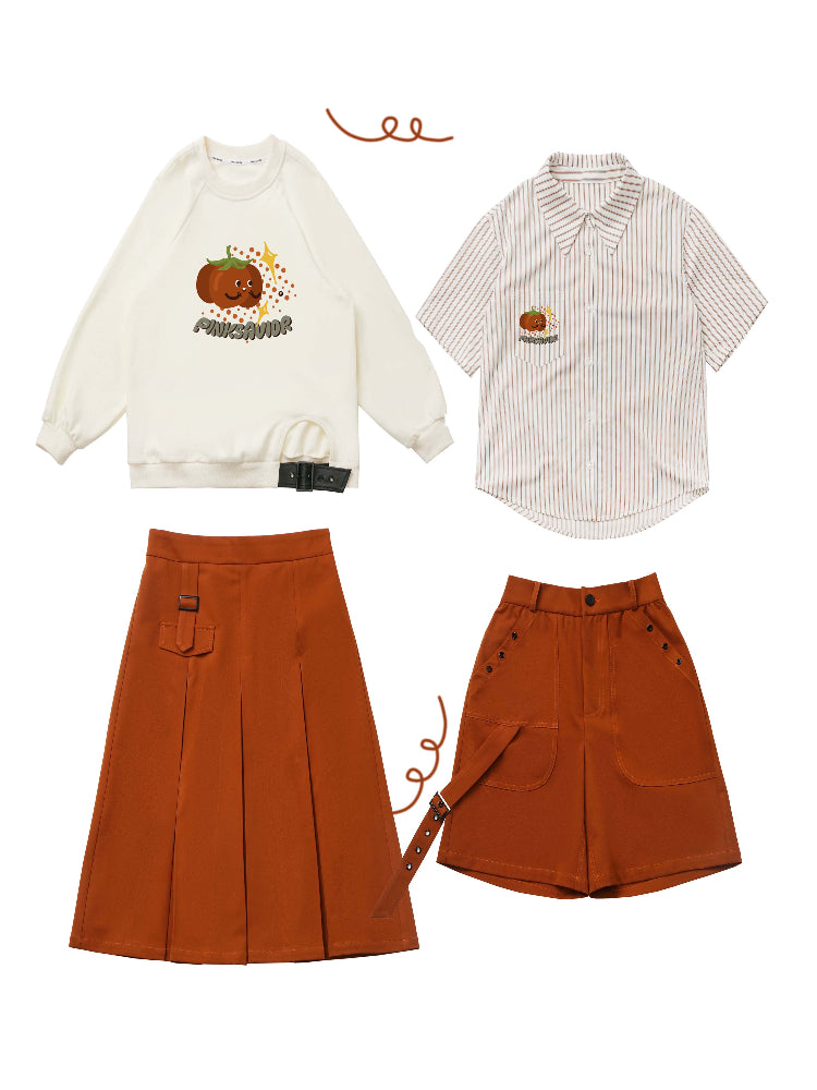 Japanese Style Shirt Top Skirt Shorts