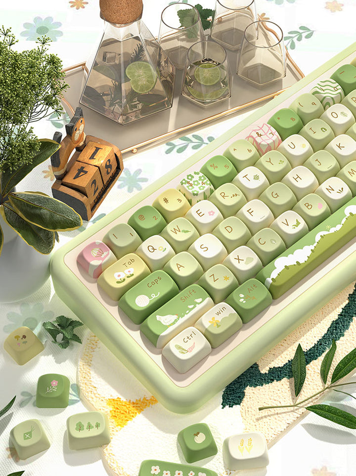 Green Forest Theme Keycap Set for Mechanical Keyboards