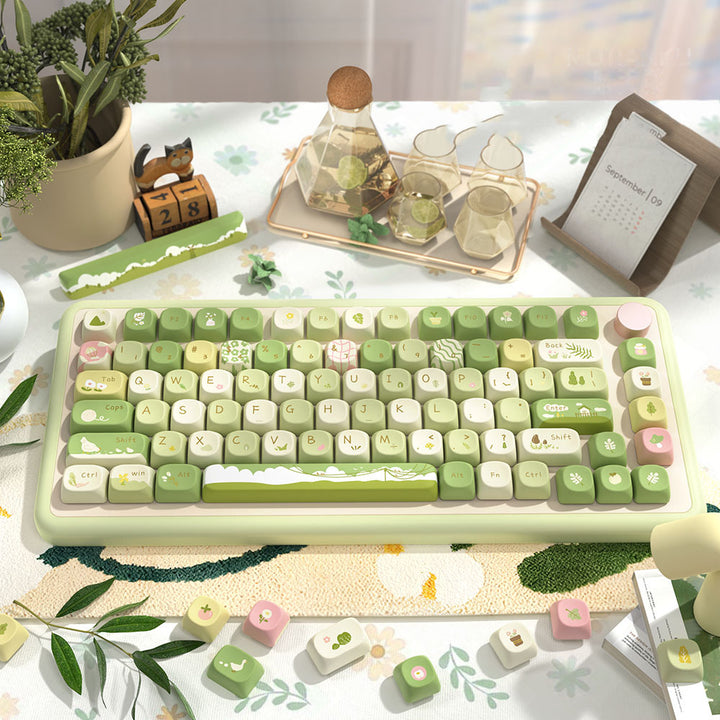 Green Forest Theme Keycap Set for Mechanical Keyboards