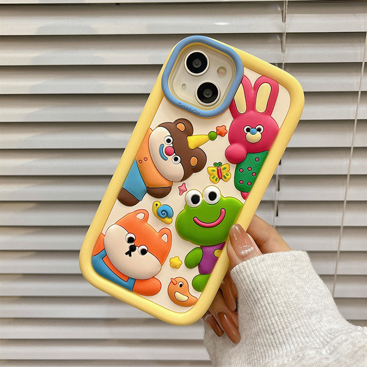 Cute 3D Cartoon Animal iPhone Case