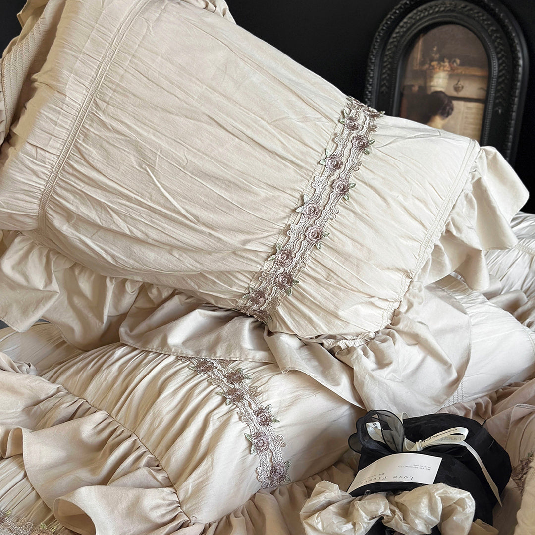 Country Farmhouse Style Ruffle Bedding Set