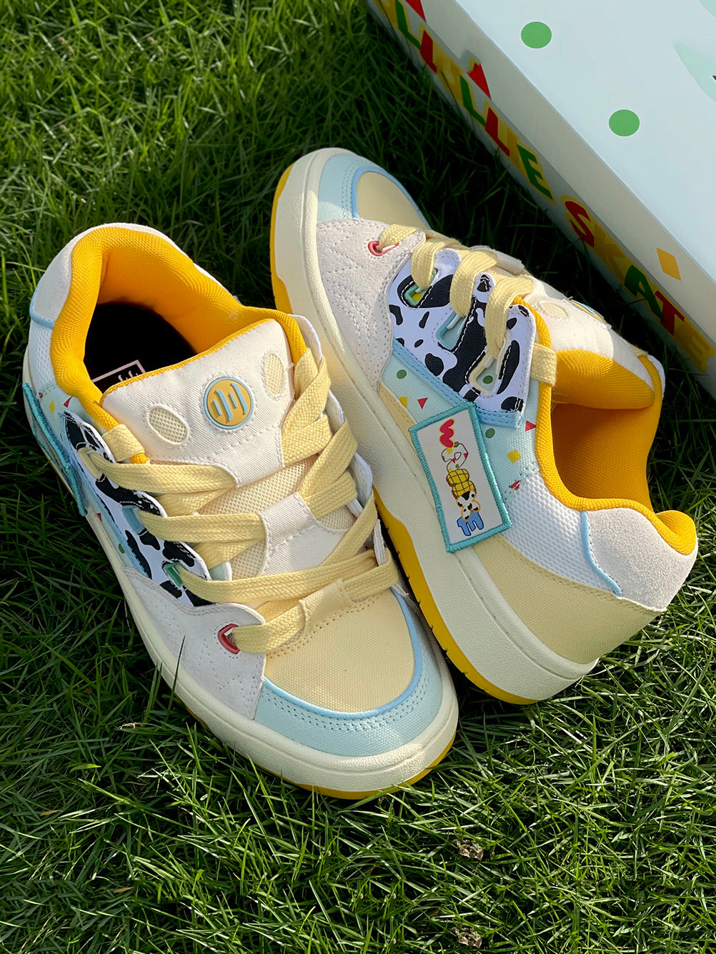 Cow-Themed Puffer Shoes