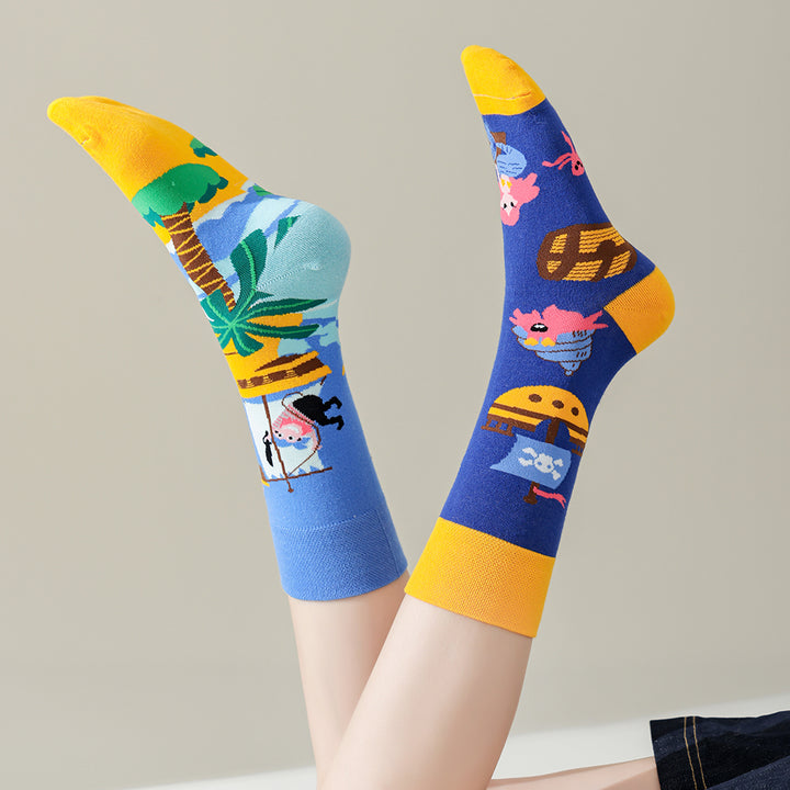 Cute Cartoon Pattern Cotton Socks