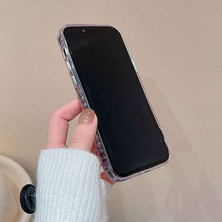 Gradient 3D Cloud iPhone Case with Phone Strap