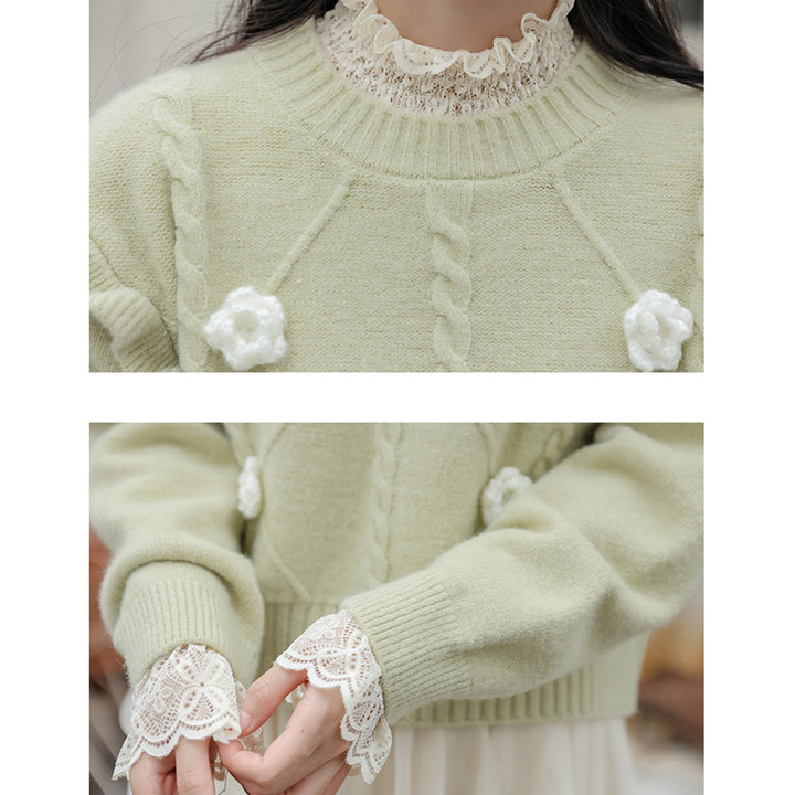 Sweet Green Autumn Winter Sweater