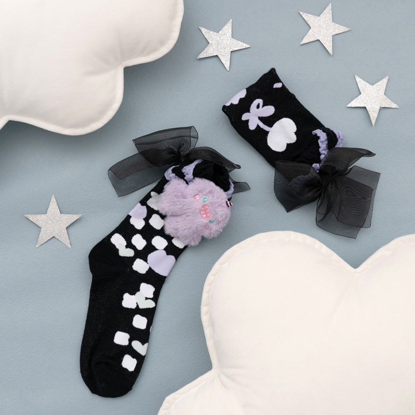 Cartoon Flowers Cotton Socks