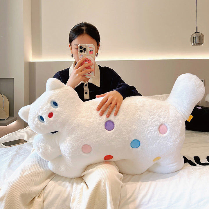 Cute Polka Dot Cat Plush Pillow
