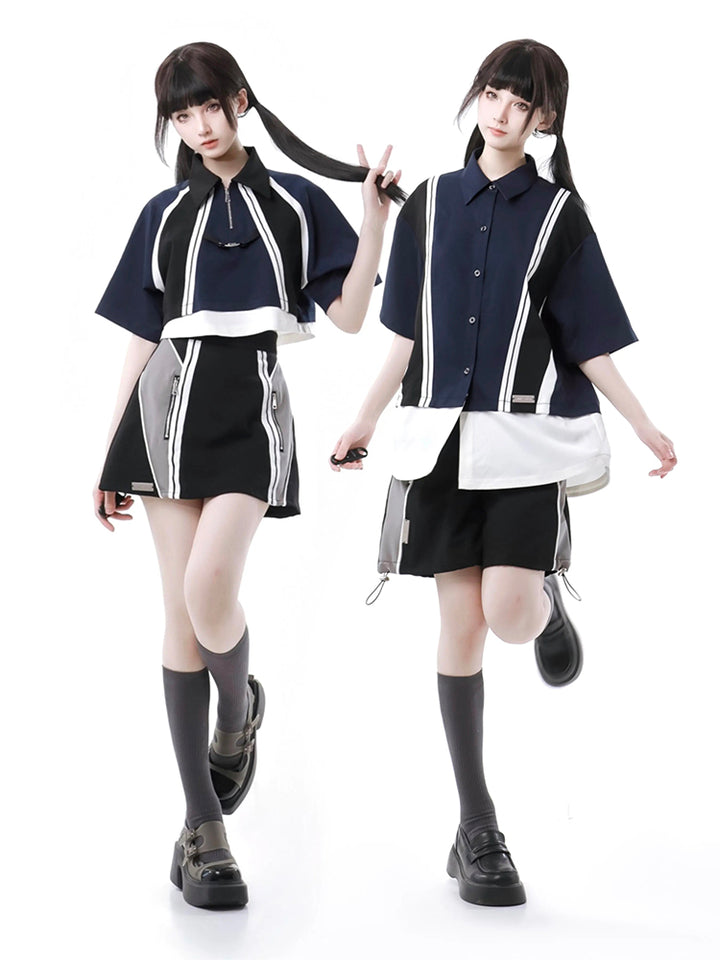 Japanese Style Futuristic Streetwear Shirt / Skirt / Shorts