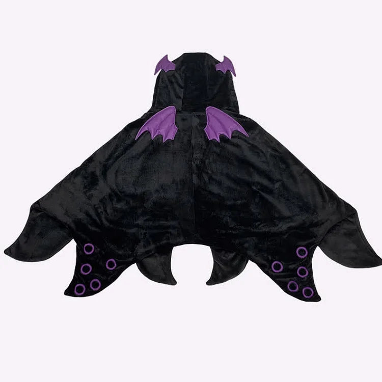 Halloween Cartoon Octopus Wearable Hooded Blanket