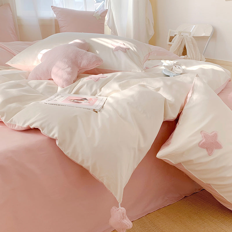 Cute Stars Cotton Bedding Set