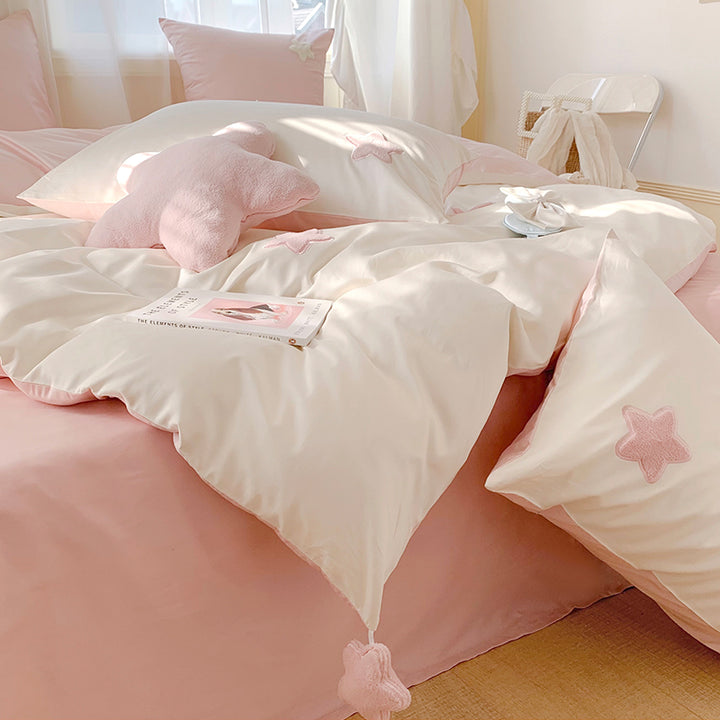 Cute Stars Cotton Bedding Set