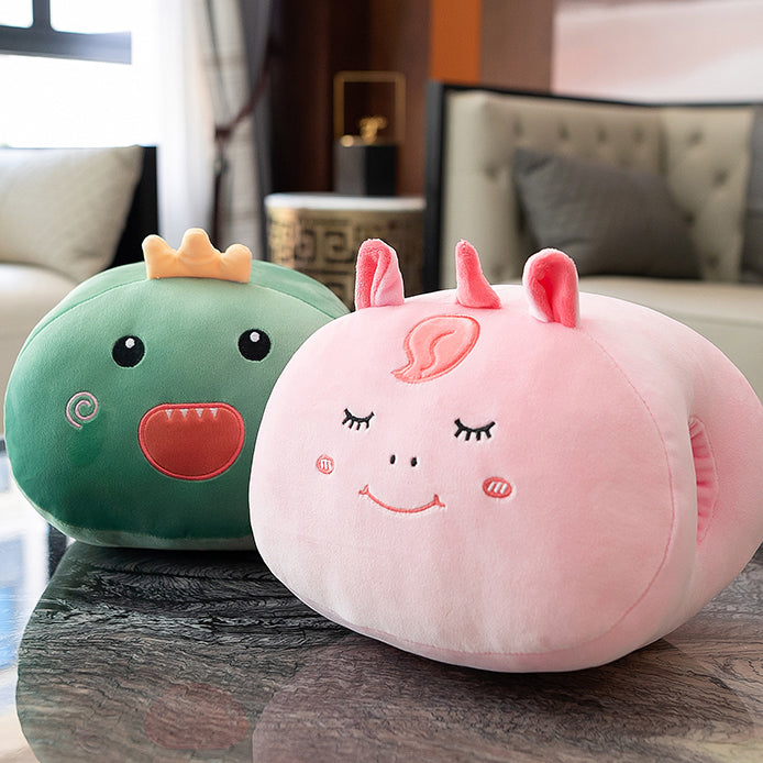 Cute Animal Fruit Plush Pillow Hand Warmer