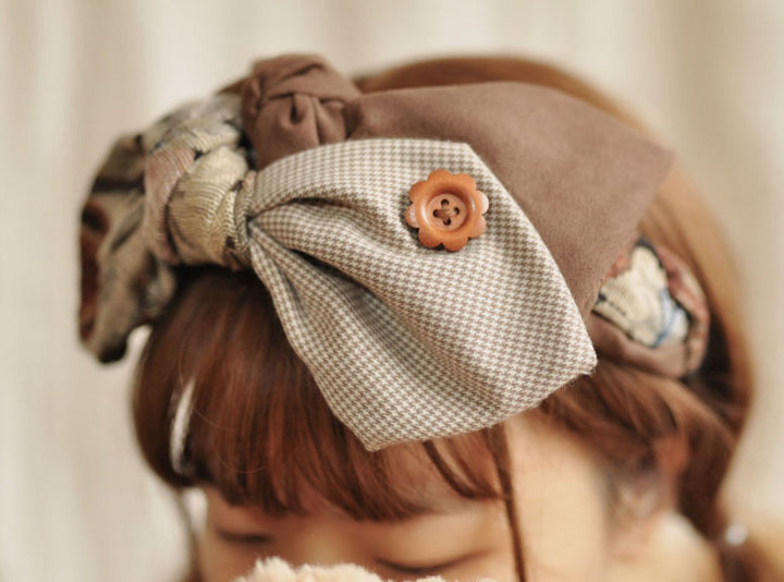 Vintage Japanese Bear Bow Headband