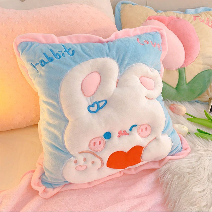 Rabbit Tulip Pillow