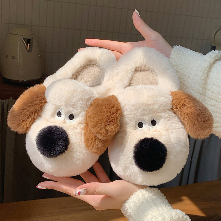 Cute Puppy Plush Slippers