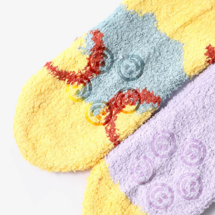 Cute Emoji Coral Fleece Thick Winter Socks